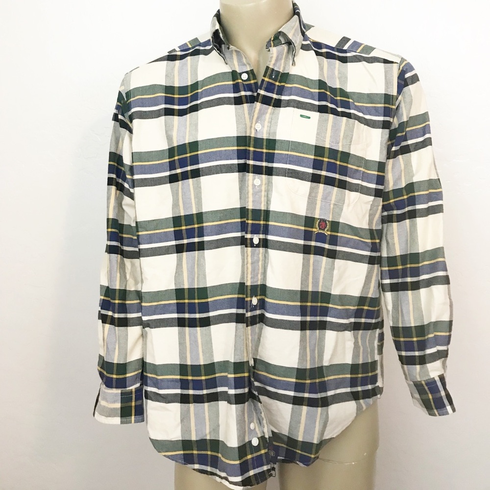 Tommy Hilfiger plaid button down shirt size M